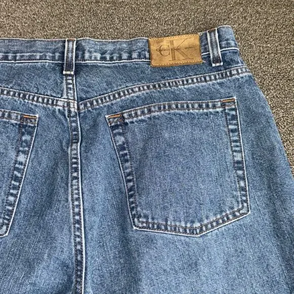 VTG 90s Calvin Klein Jeans Boot Cut Double Stone Medium Wash Women's Size 12 - Picture 6 of 10